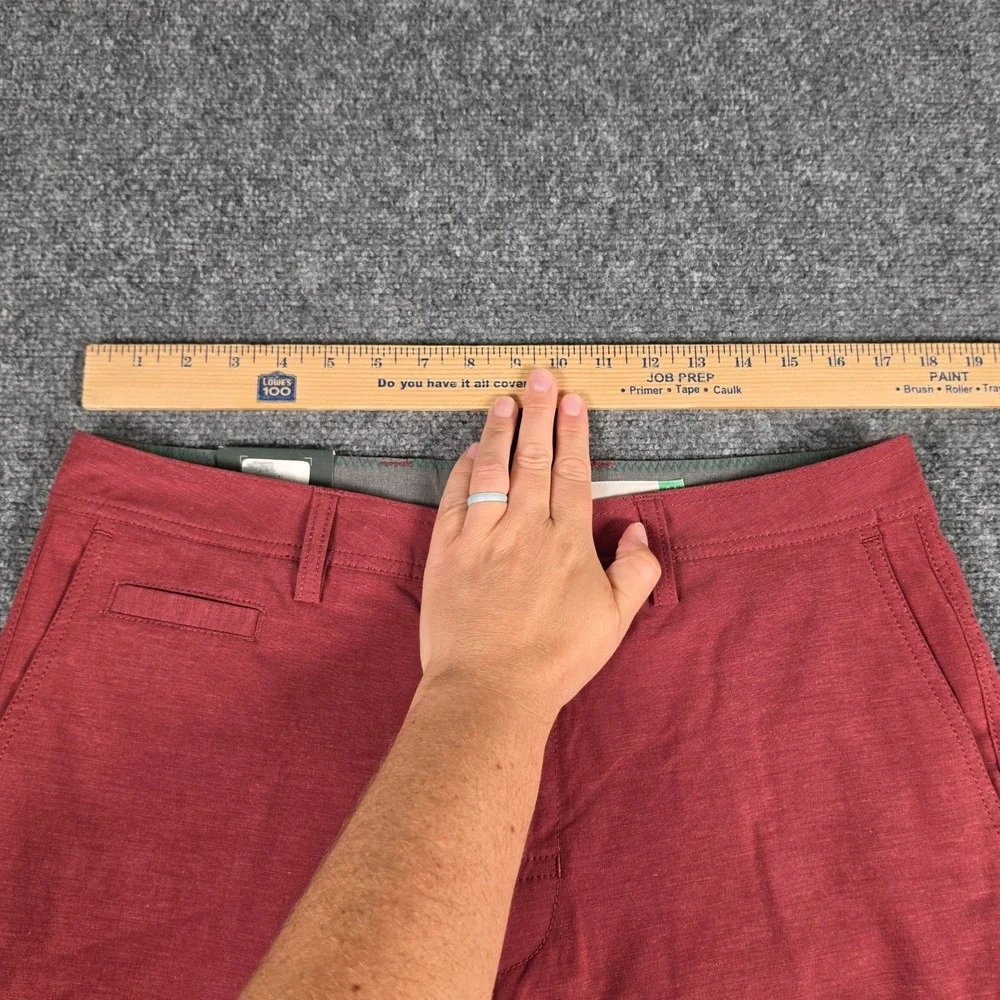 Linksoul Boardwalker Shorts Mens 34 Red Heathered Stretch Golf Casual NWT
